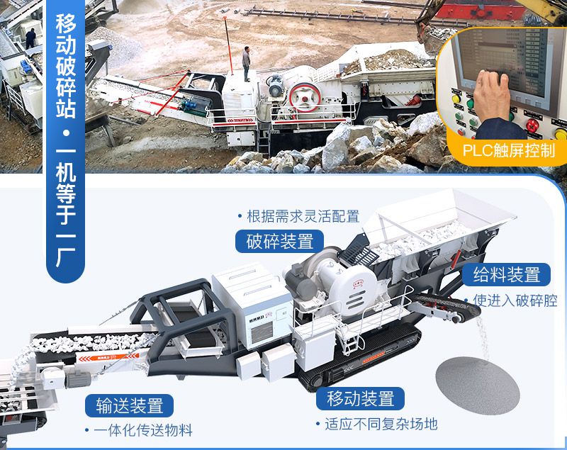 移動破碎機，一機等于一廠
